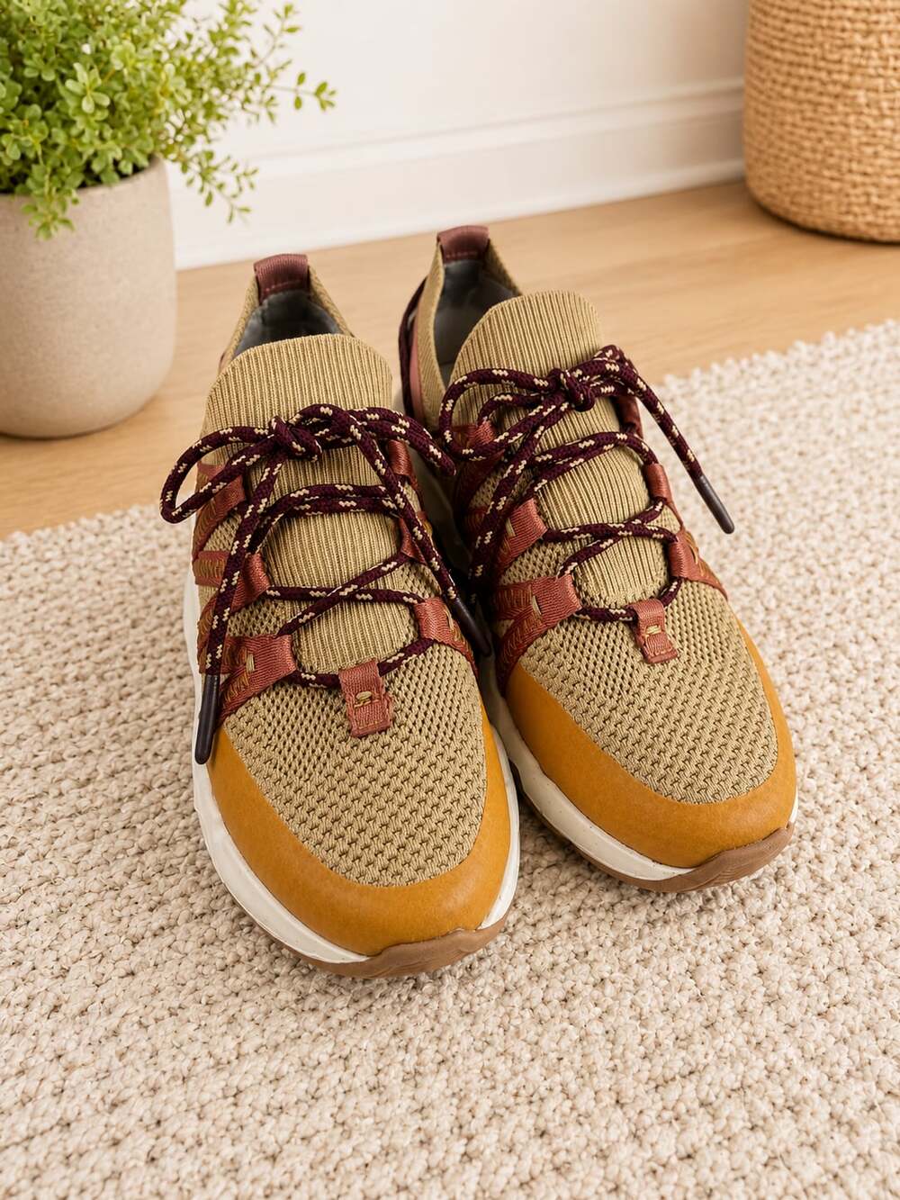 Madewell Field Knit Sneakers Desert Dune Tan Lace Up Athletic Shoes Women’s 8